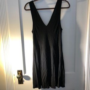 Ribbed Black Tank Dress with Open Back